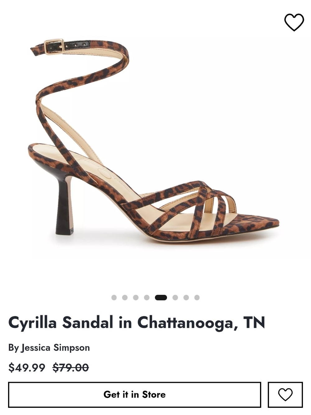 Jessica Simpson Leopard-Print Strappy Ankle-Tie Sandal - JP-Cyrilla